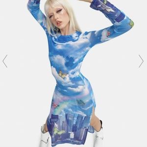 [Dolls Kill] Y2K Butterfly Print Maxi Dress NWT